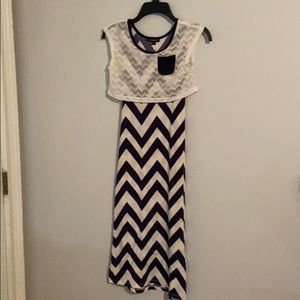 Girls navy dress